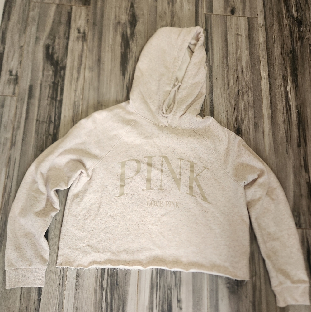Pink Cropped Hoodie